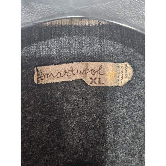 Smartwool Sweater Mens XL Heather Blue Merino Wool Blend 1/4 Zip Pullover - Picture 4 of 11